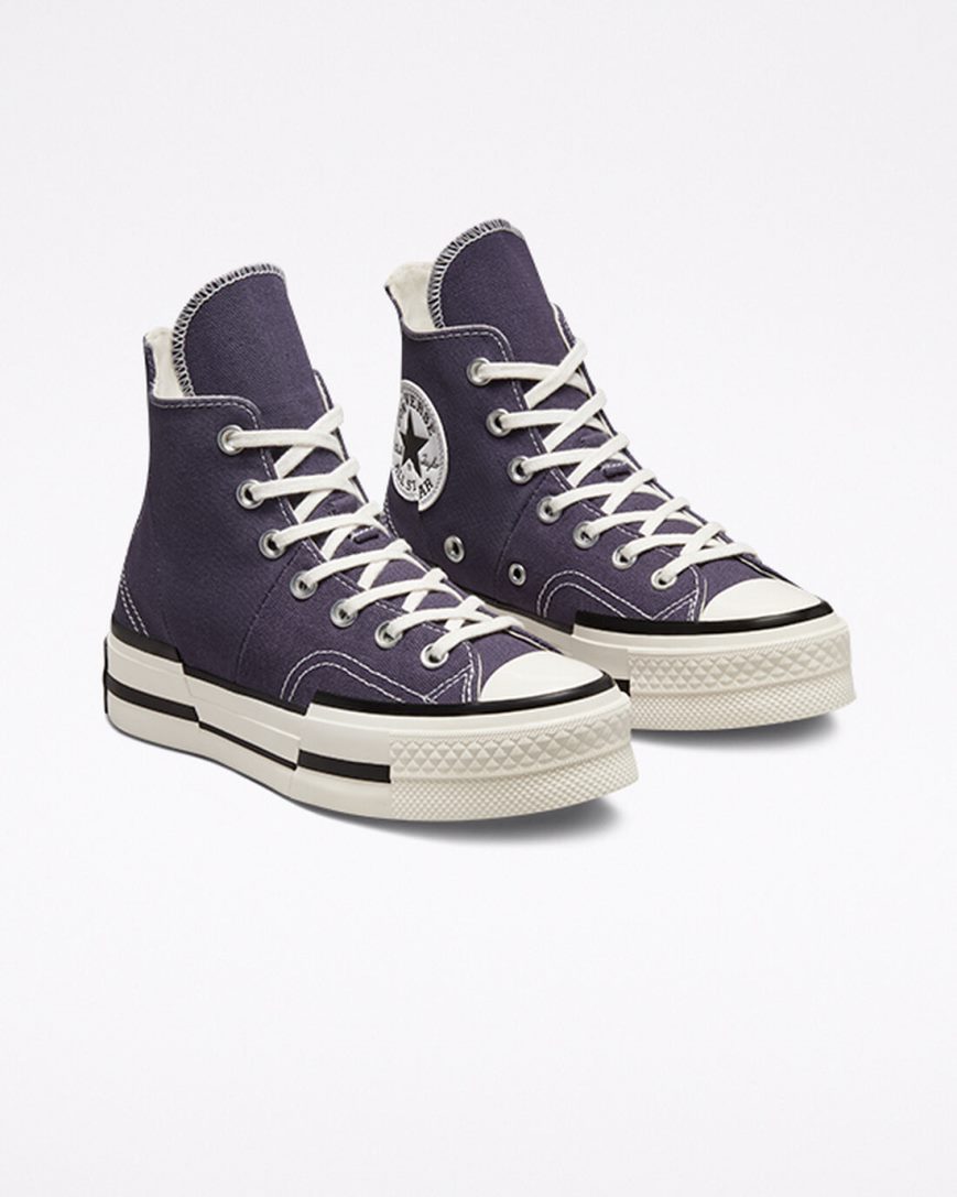 Women's Converse Chuck 70 Plus High Top Shoes Purple / Black | AU 08C65W